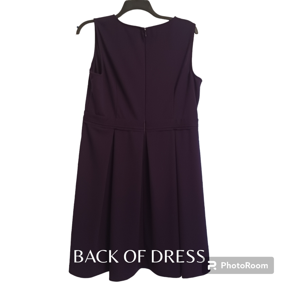 BLACK LABEL by EVAN- PICONE Plum Purple Classic Sleeveless Dress Size 16 - Picture 2 of 13